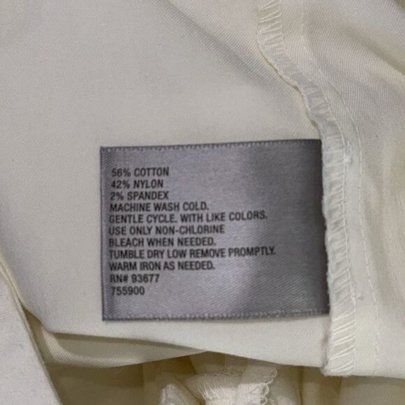 Worthington Womens Petite Modern Fit White Capri Pants 4P Cotton Blend - Picture 3 of 8